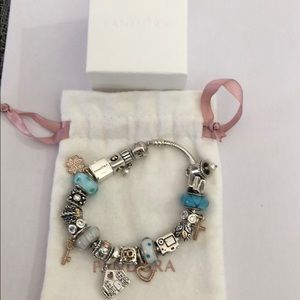 Pandora bracelet charms.